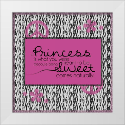 Princess is What You Were White Modern Wood Framed Art Print by Gibbons, Lauren