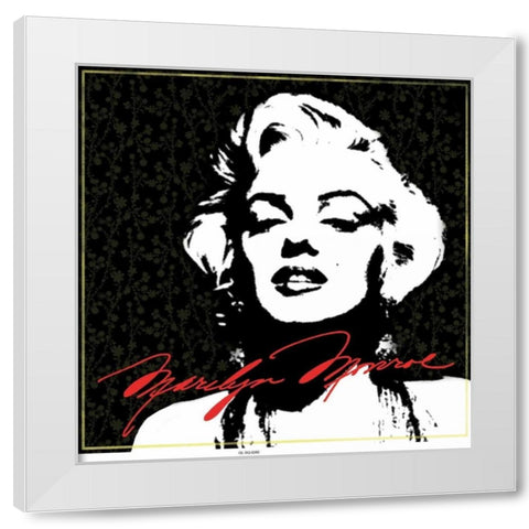 Marilyn Portrait E White Modern Wood Framed Art Print by Gibbons, Lauren