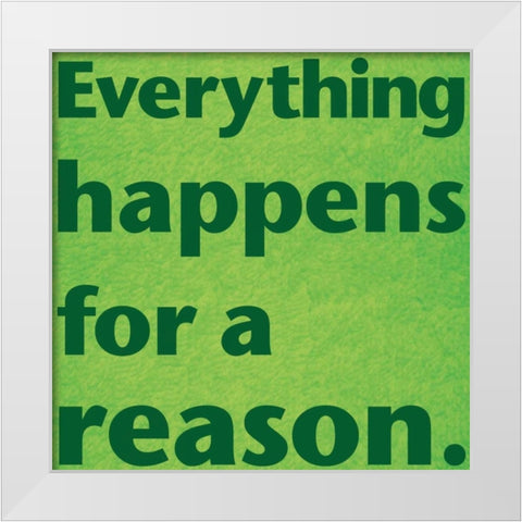 For A Reason White Modern Wood Framed Art Print by Gibbons, Lauren