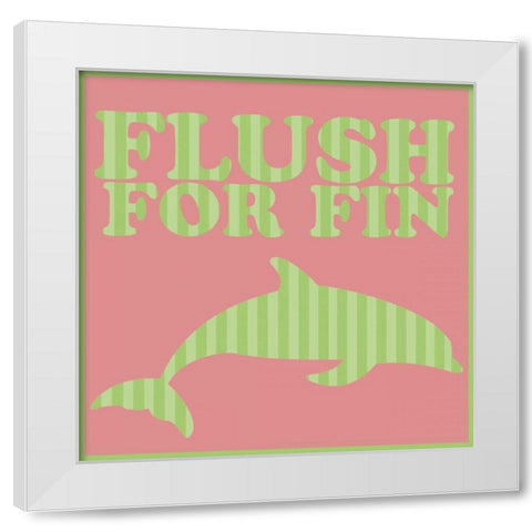 Flush For Fun White Modern Wood Framed Art Print by Gibbons, Lauren