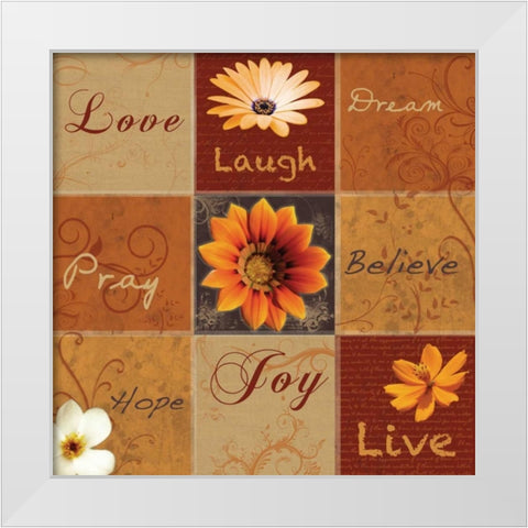 9 Box Brown White Modern Wood Framed Art Print by Gibbons, Lauren