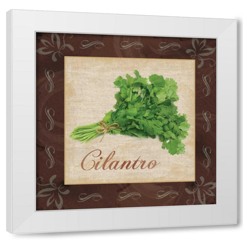 Cilantro White Modern Wood Framed Art Print by Gibbons, Lauren
