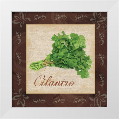 Cilantro White Modern Wood Framed Art Print by Gibbons, Lauren