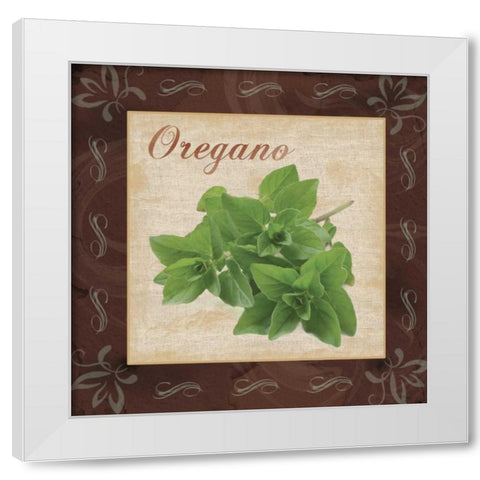 Oregano White Modern Wood Framed Art Print by Gibbons, Lauren