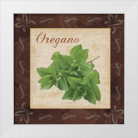 Oregano White Modern Wood Framed Art Print by Gibbons, Lauren