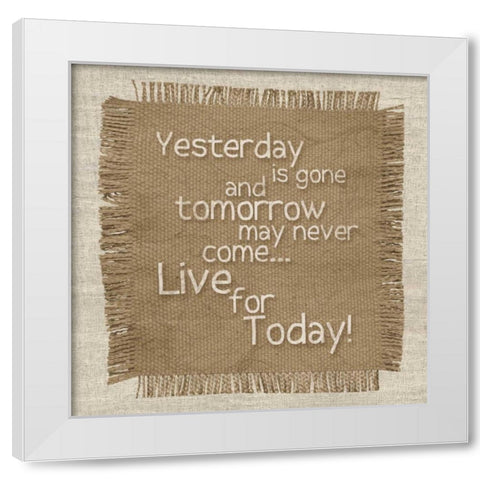 Burlap Today White Modern Wood Framed Art Print by Gibbons, Lauren