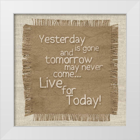 Burlap Today White Modern Wood Framed Art Print by Gibbons, Lauren
