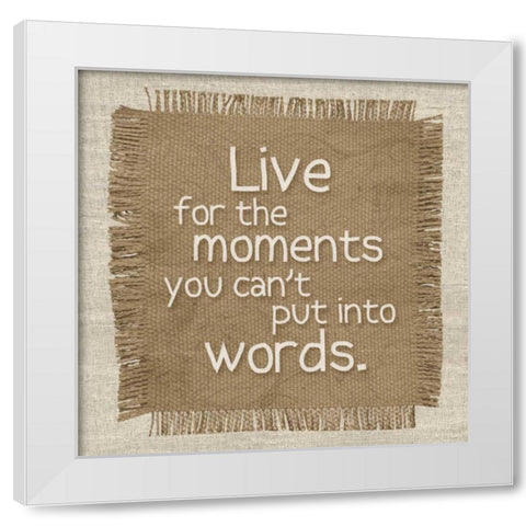 Burlap Moments White Modern Wood Framed Art Print by Gibbons, Lauren