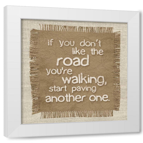 Burlap Road White Modern Wood Framed Art Print by Gibbons, Lauren