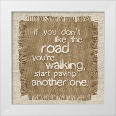 Burlap Road White Modern Wood Framed Art Print by Gibbons, Lauren