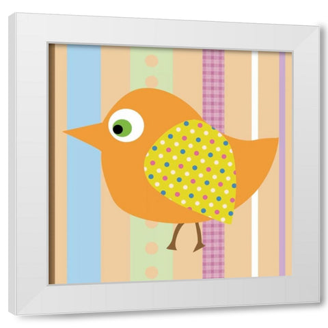 Bird IIlustration White Modern Wood Framed Art Print by Gibbons, Lauren