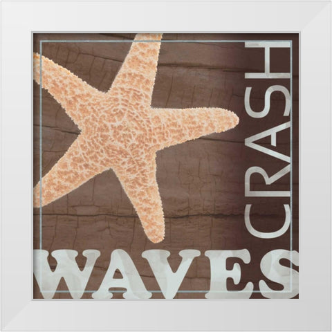 Waves Crash White Modern Wood Framed Art Print by Gibbons, Lauren