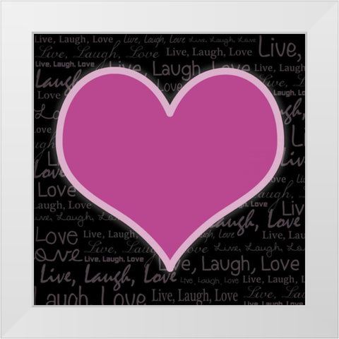 Love Heart Words 2 White Modern Wood Framed Art Print by Gibbons, Lauren