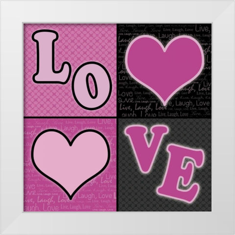 Love Combined White Modern Wood Framed Art Print by Gibbons, Lauren