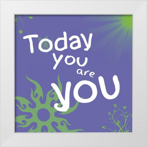 Today You Are White Modern Wood Framed Art Print by Gibbons, Lauren