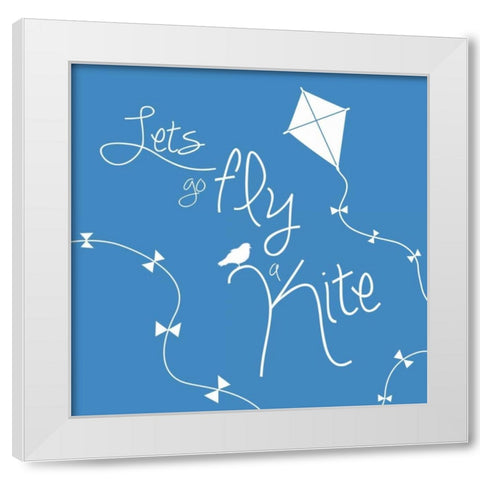 Fly A Kite White Modern Wood Framed Art Print by Gibbons, Lauren