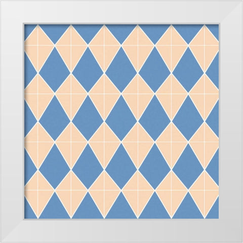 Kite Pattern White Modern Wood Framed Art Print by Gibbons, Lauren