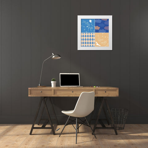 Kite Combo White Modern Wood Framed Art Print by Gibbons, Lauren