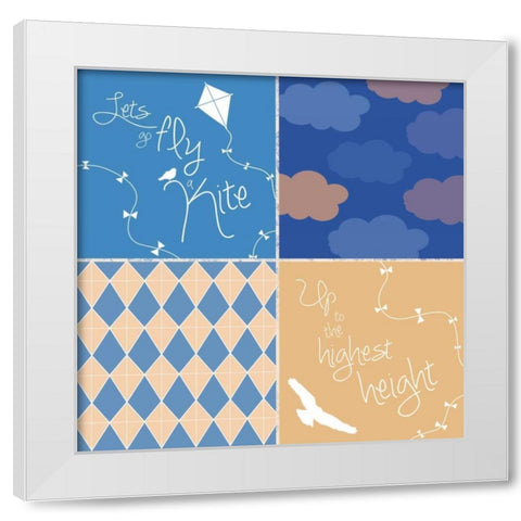 Kite Combo White Modern Wood Framed Art Print by Gibbons, Lauren