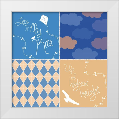 Kite Combo White Modern Wood Framed Art Print by Gibbons, Lauren