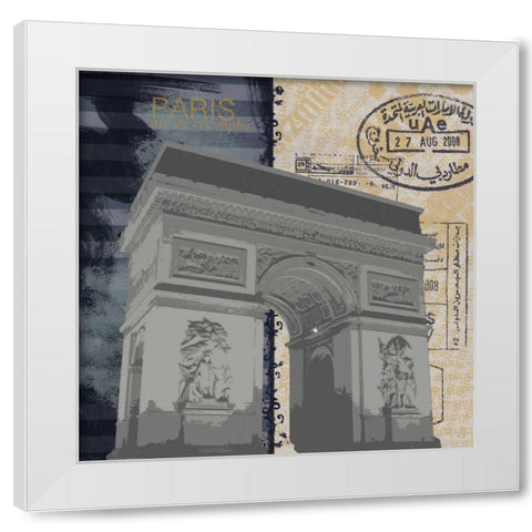 Arc Collage White Modern Wood Framed Art Print by Gibbons, Lauren