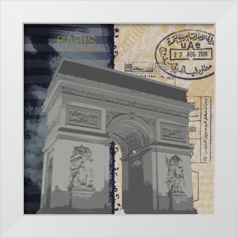 Arc Collage White Modern Wood Framed Art Print by Gibbons, Lauren