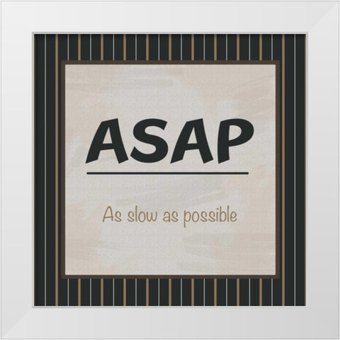 ASAP Pin Stripe White Modern Wood Framed Art Print by Gibbons, Lauren