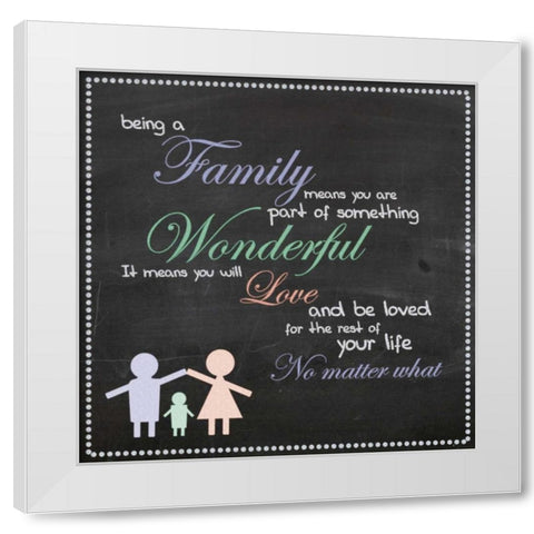 Family Chalk Color White Modern Wood Framed Art Print by Gibbons, Lauren