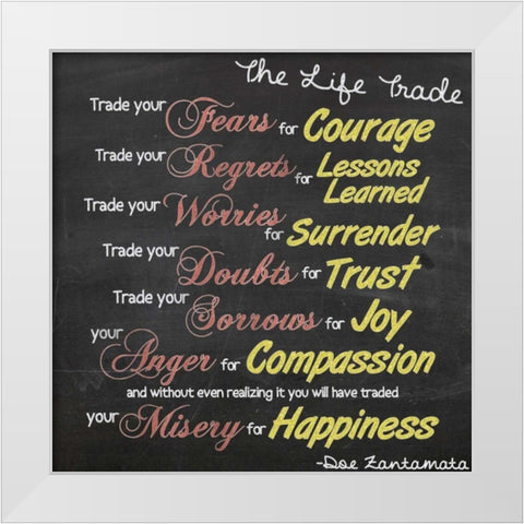 Life Trade White Modern Wood Framed Art Print by Gibbons, Lauren