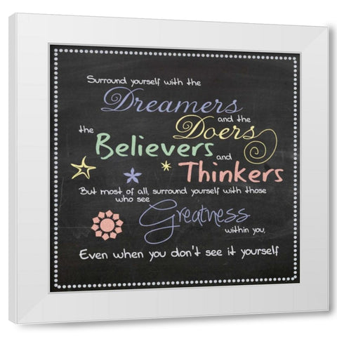 Surround Yourself White Modern Wood Framed Art Print by Gibbons, Lauren