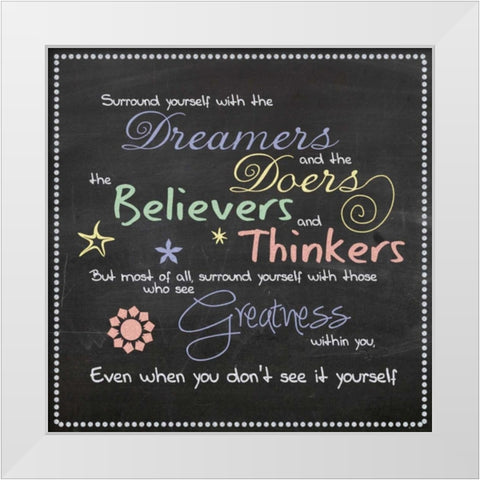 Surround Yourself White Modern Wood Framed Art Print by Gibbons, Lauren