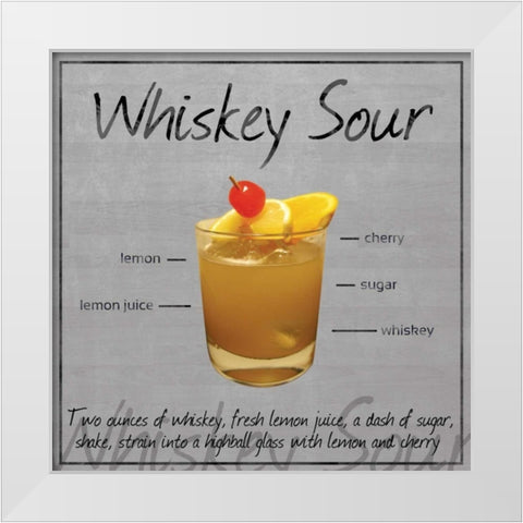 Whiskey Sour White Modern Wood Framed Art Print by Gibbons, Lauren