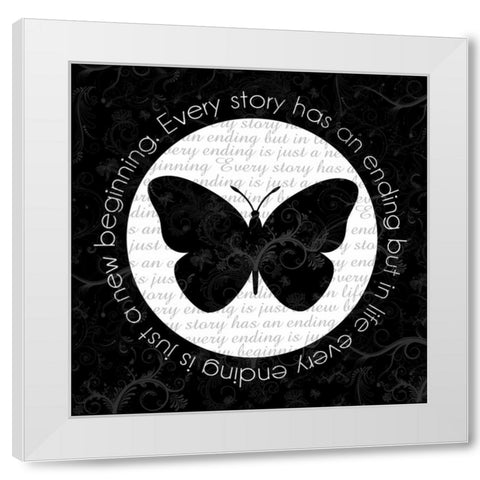Butterfly White Modern Wood Framed Art Print by Gibbons, Lauren