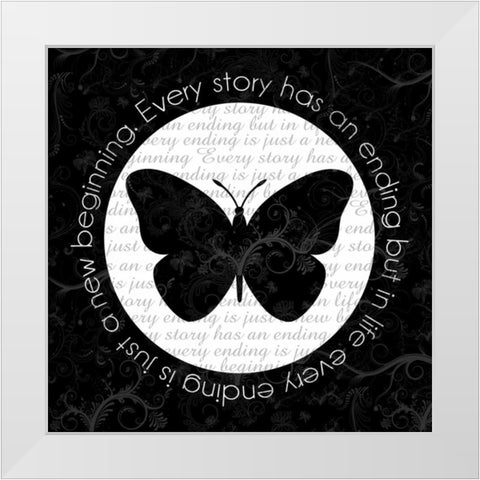 Butterfly White Modern Wood Framed Art Print by Gibbons, Lauren