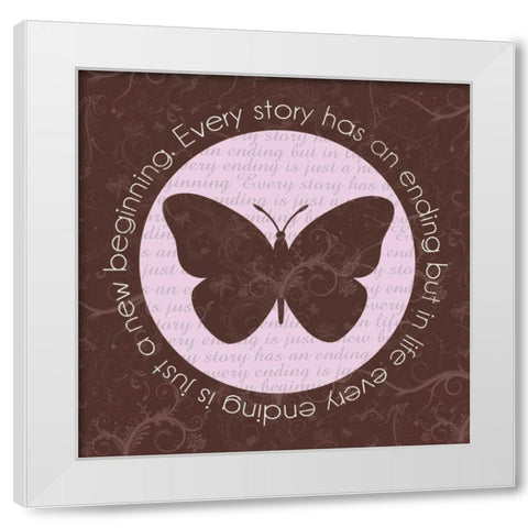 Butterfly Brown White Modern Wood Framed Art Print by Gibbons, Lauren