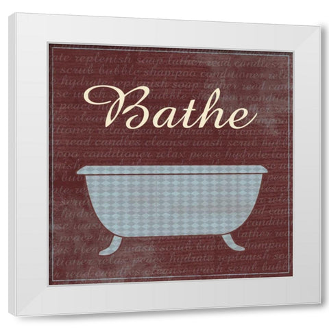 Bathe White Modern Wood Framed Art Print by Gibbons, Lauren