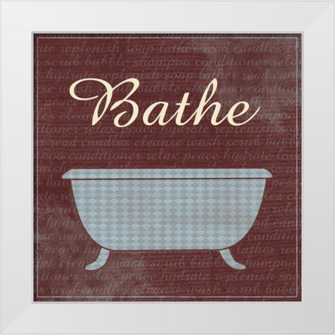 Bathe White Modern Wood Framed Art Print by Gibbons, Lauren