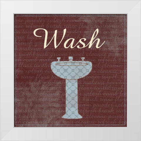 Wash White Modern Wood Framed Art Print by Gibbons, Lauren