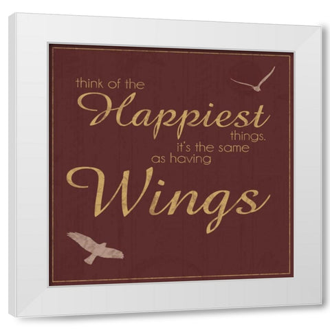 Having Wings White Modern Wood Framed Art Print by Gibbons, Lauren