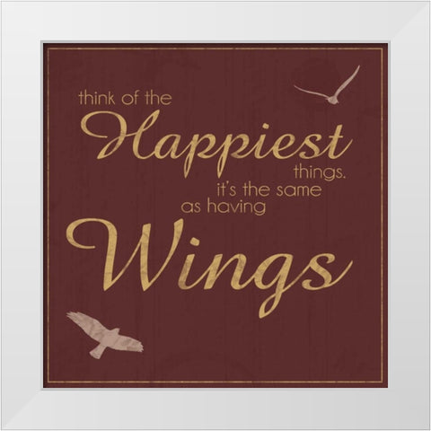 Having Wings White Modern Wood Framed Art Print by Gibbons, Lauren