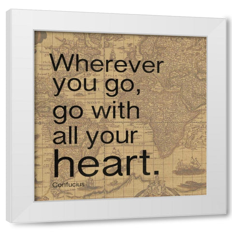 All Your Heart White Modern Wood Framed Art Print by Gibbons, Lauren