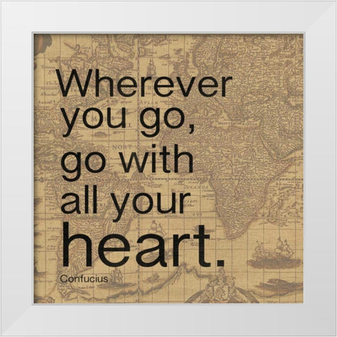 All Your Heart White Modern Wood Framed Art Print by Gibbons, Lauren