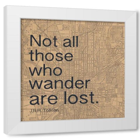 Wander White Modern Wood Framed Art Print by Gibbons, Lauren