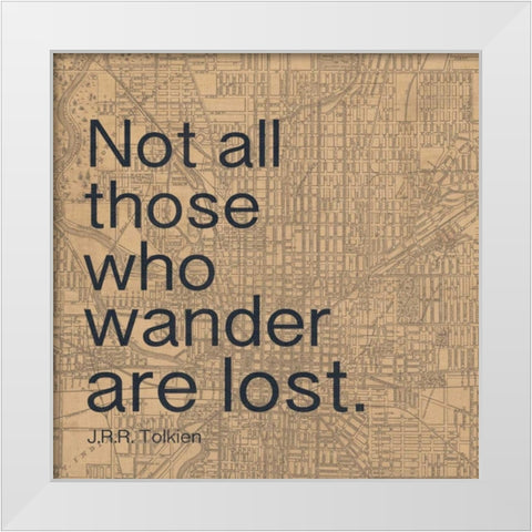 Wander White Modern Wood Framed Art Print by Gibbons, Lauren