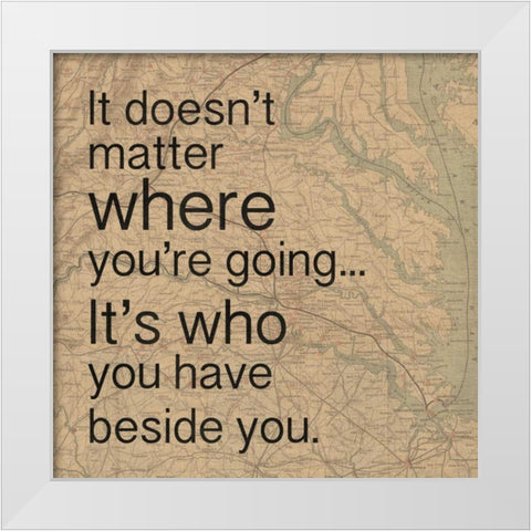 Beside You White Modern Wood Framed Art Print by Gibbons, Lauren