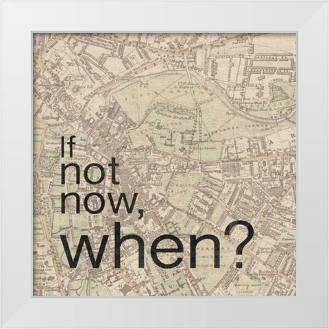 Not Now When White Modern Wood Framed Art Print by Gibbons, Lauren