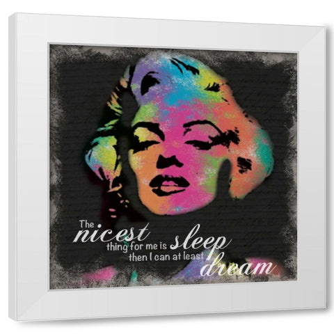 Marilyn Rainbow Dream White Modern Wood Framed Art Print by Gibbons, Lauren
