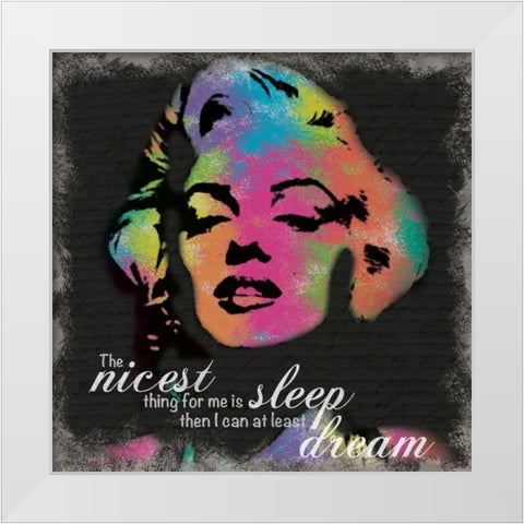 Marilyn Rainbow Dream White Modern Wood Framed Art Print by Gibbons, Lauren