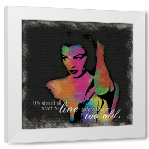 Marilyn Rainbow Live White Modern Wood Framed Art Print by Gibbons, Lauren