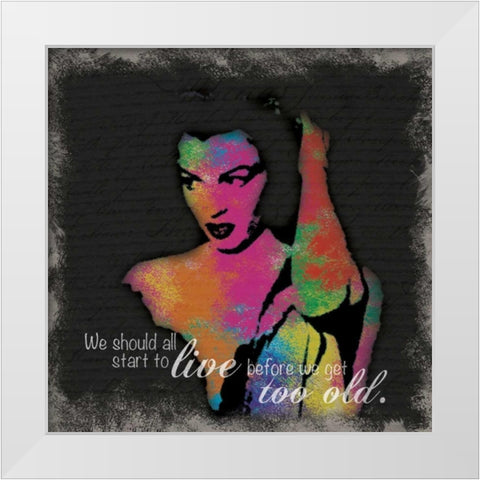 Marilyn Rainbow Live White Modern Wood Framed Art Print by Gibbons, Lauren